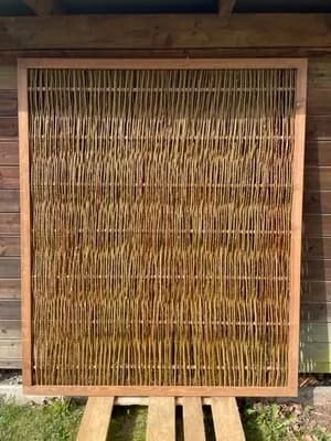 Weidenzaun mit Holzrahmen bestellen