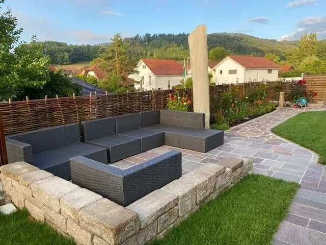 Haselzaun ohne Rahmen